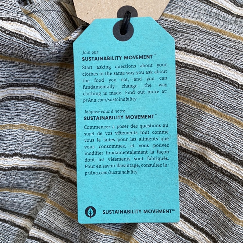 PRANA • NWT! “Ecotropics” Organic Cotton Sleeveless Dress - Stellar Stripe - M - Picture 14 of 16